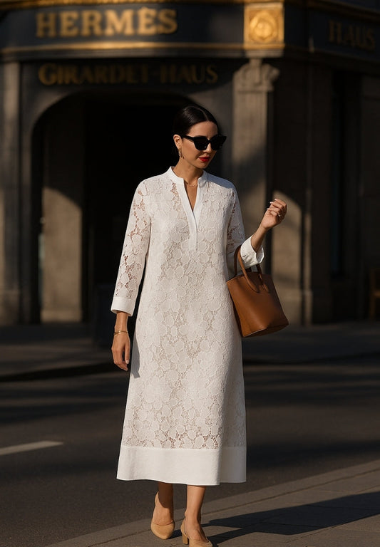 Addison | Graceful White Lace Dress