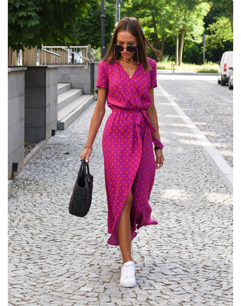 Rania | Floral Wrap Midi Dress