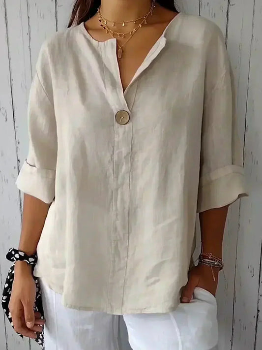 Aubri | Relaxed V-neck Blouse