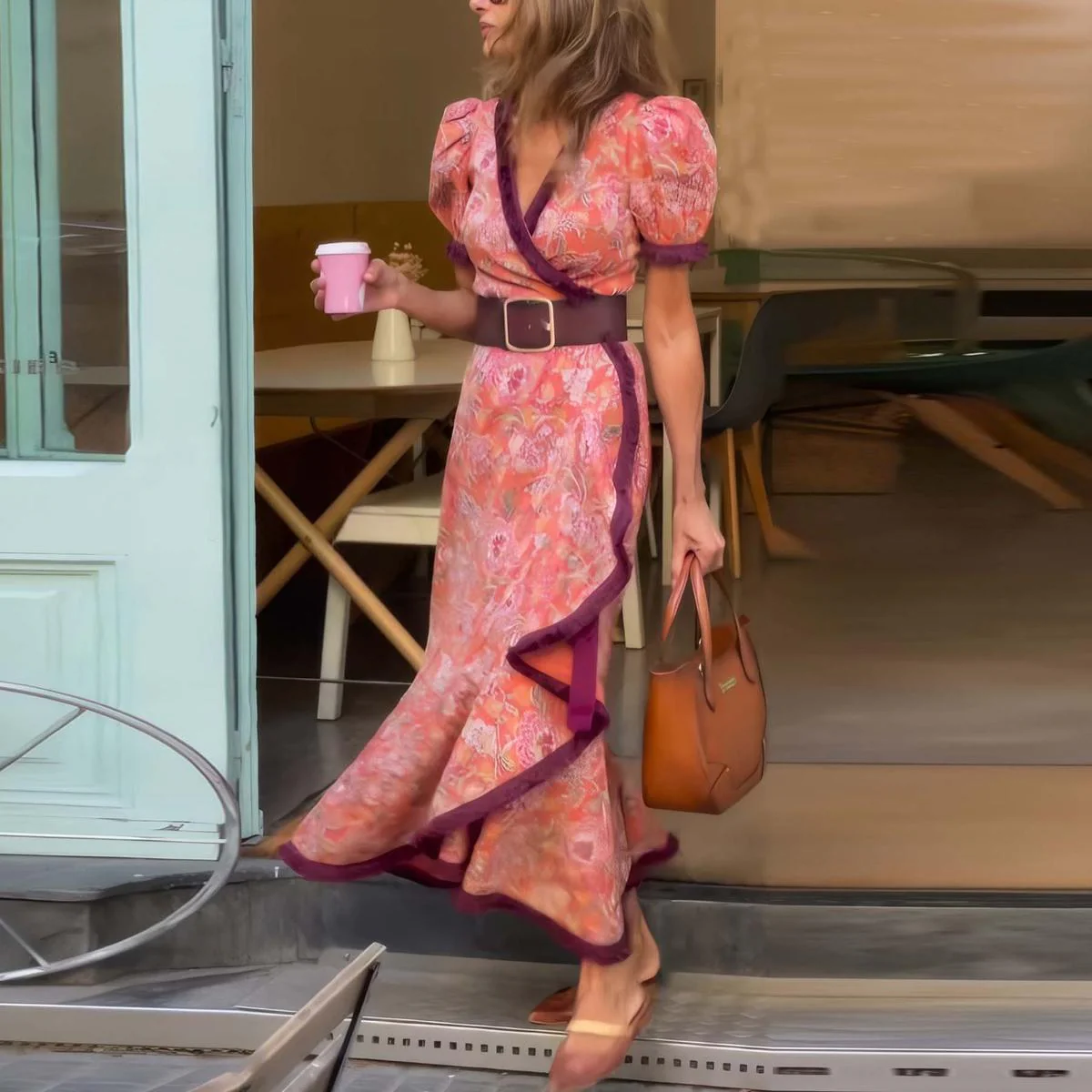 Liana | Summer Pink Maxi Dress