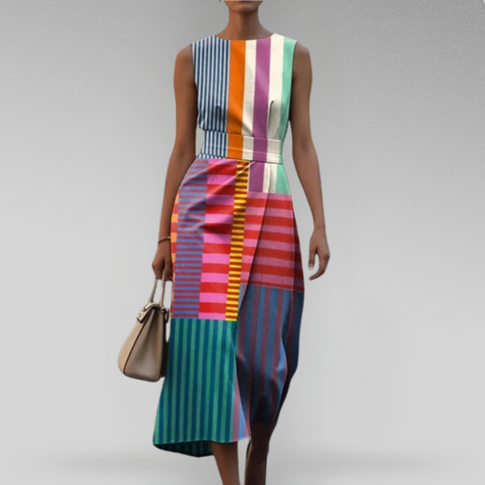 SERAPHINA | Geometric Summer Dress with Effortless Flow