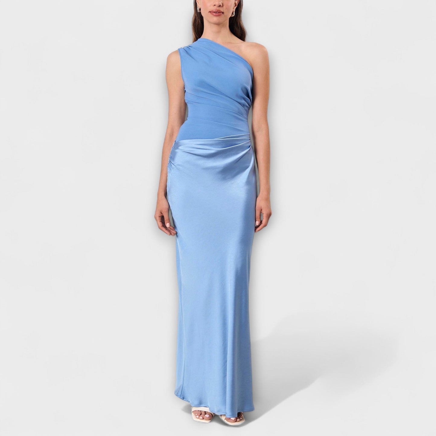 SERAPHINA | Elegant One-Shoulder Pleated Gown