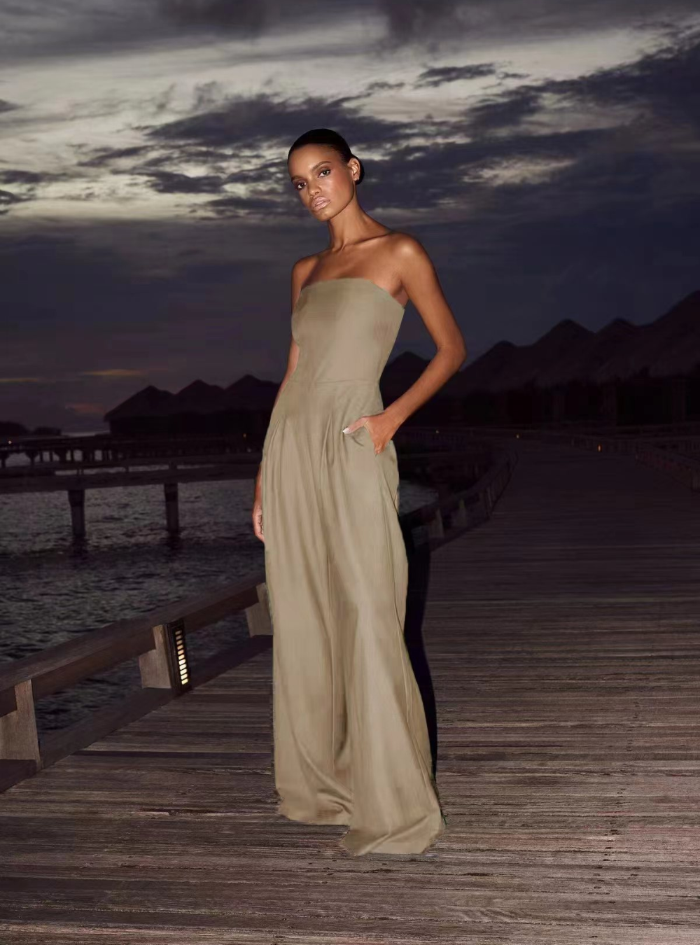 Kyline | Luxe Strapless Jumpsuit