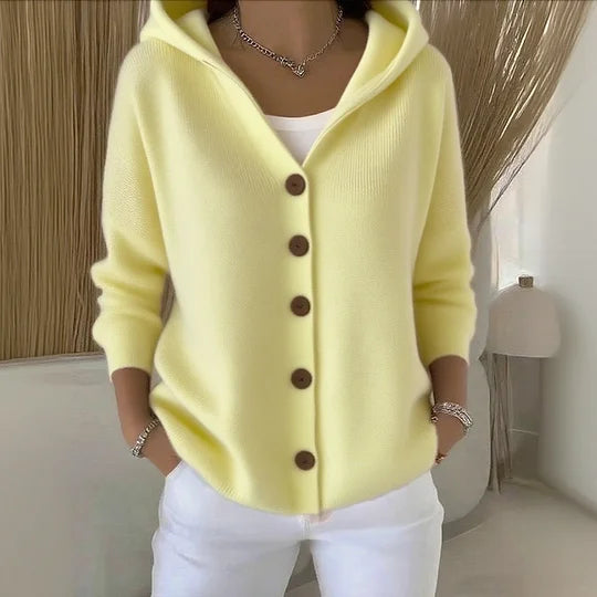 EVANA | Hooded Button-Down Cardigan