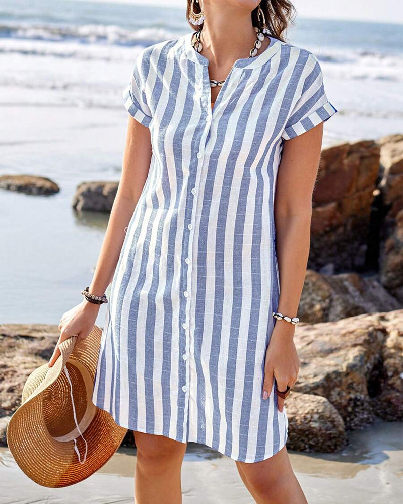 Milla | Elegant Striped Shirt Dress