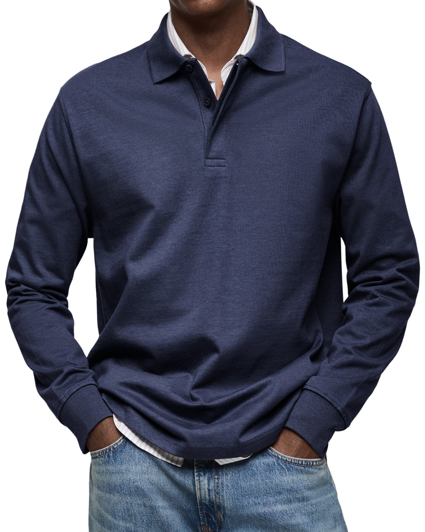 Cedar | Casual Long Sleeve Polo Shirt