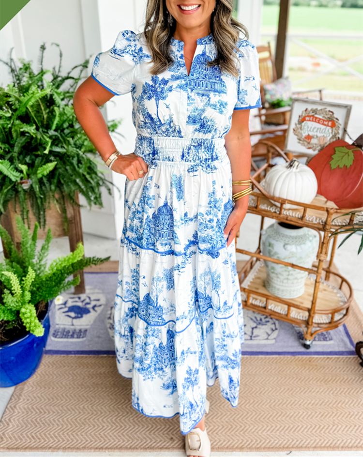 LYNDEN | Romantic Toile Maxi Dress