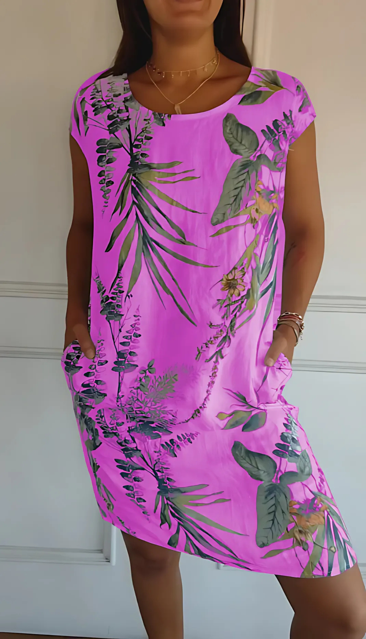 Anne | Comfy Round Neck Dress