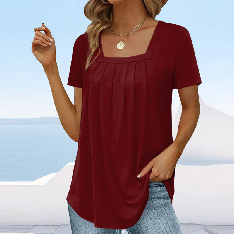 Eliette | Pleated Summer Blouse