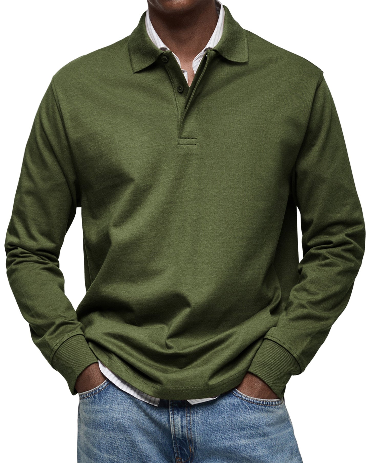 Cedar | Casual Long Sleeve Polo Shirt