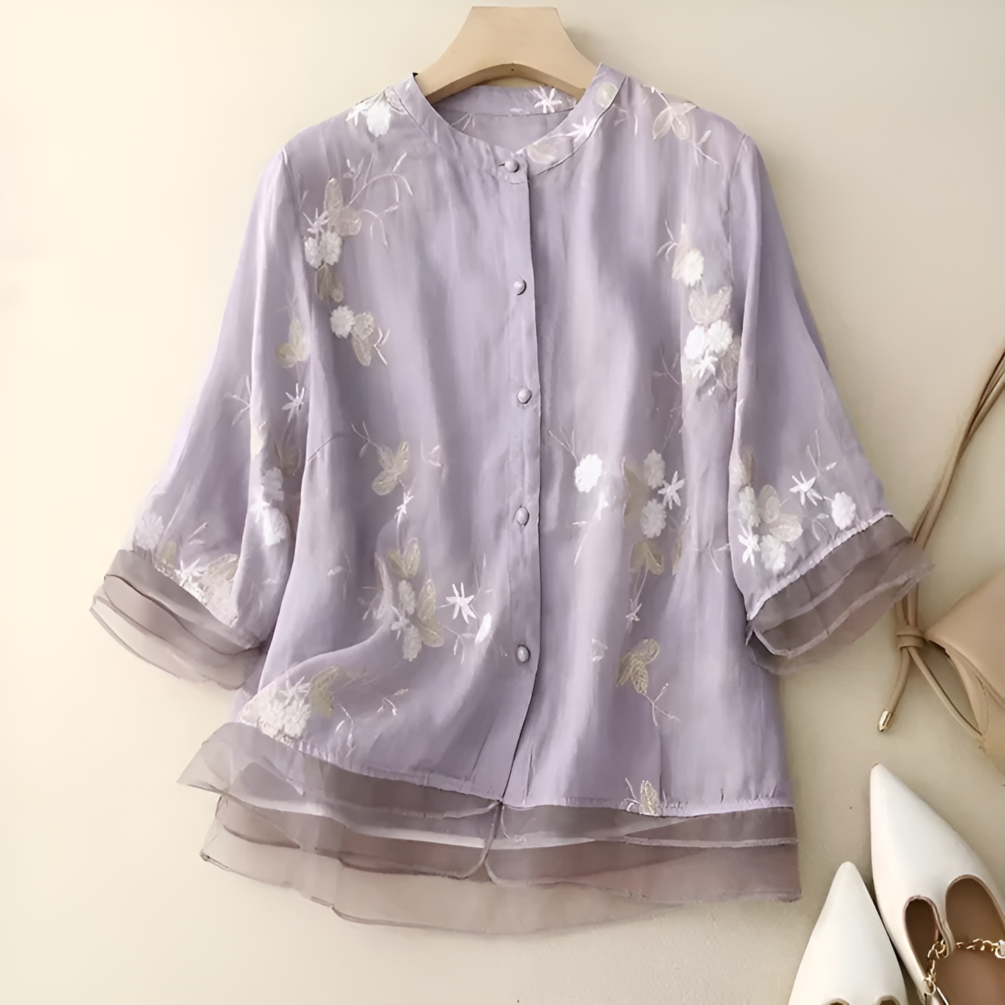 SERENA | Embroidered Blouse with Romantic Detail