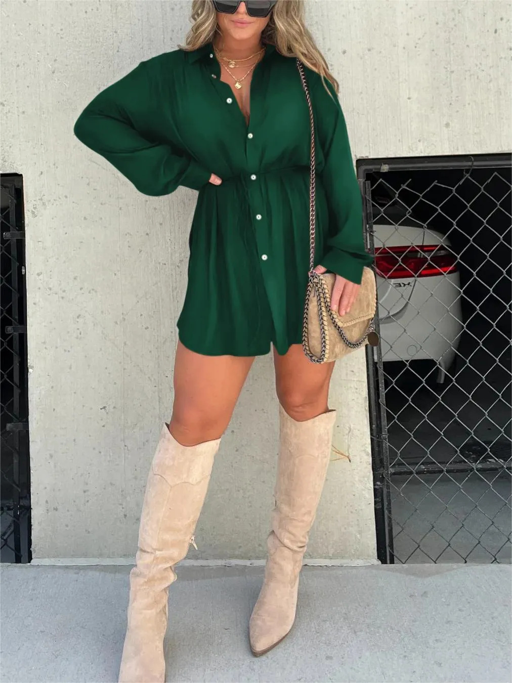Chandria | Trendy Satin Romper Dress
