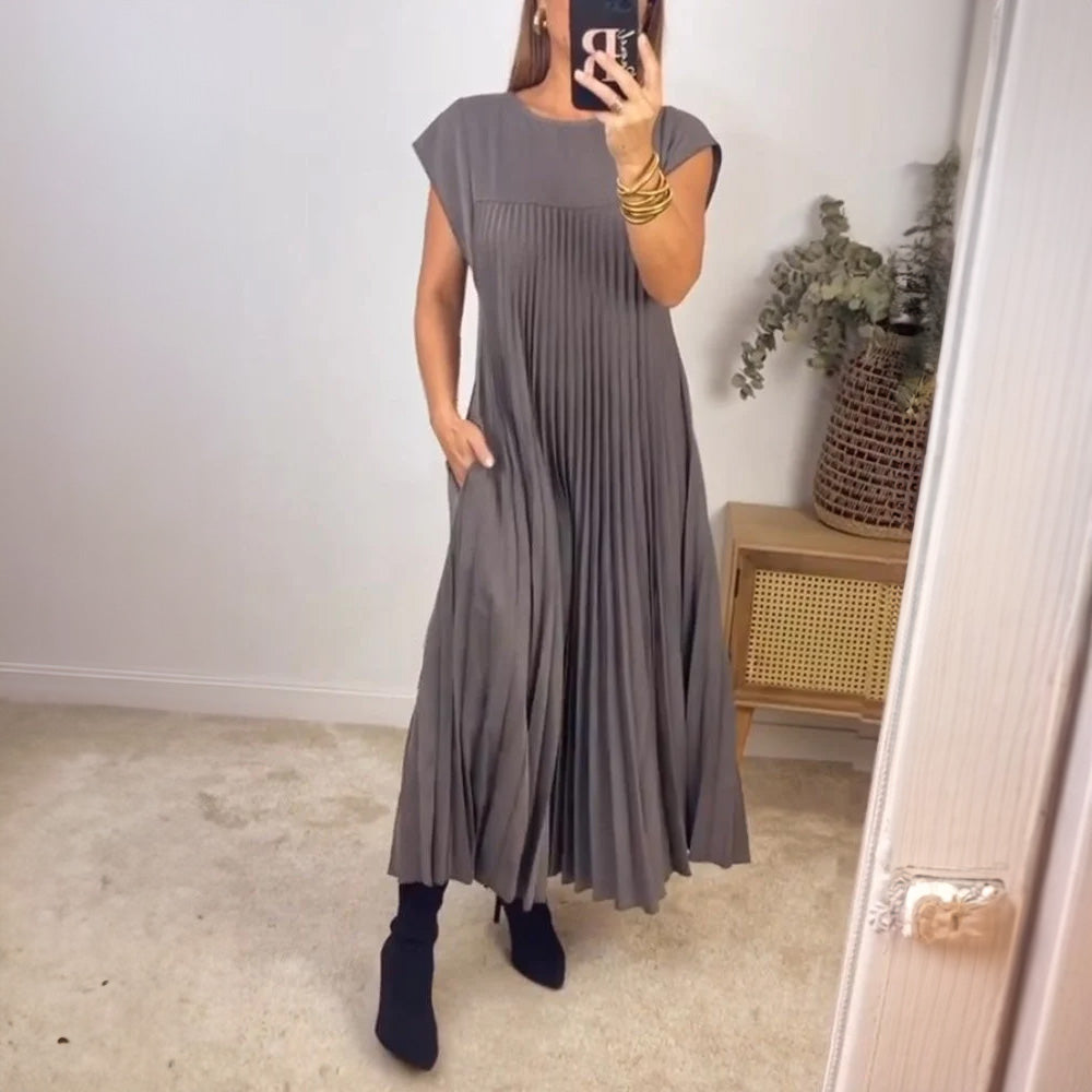 MIRELLE | Pleated A-Line Dress