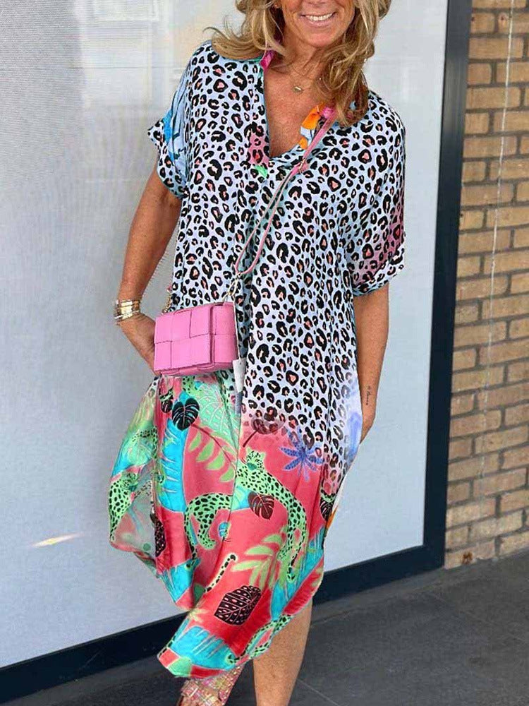 MINDA | Bold Print Midi Dress with Breezy Fit
