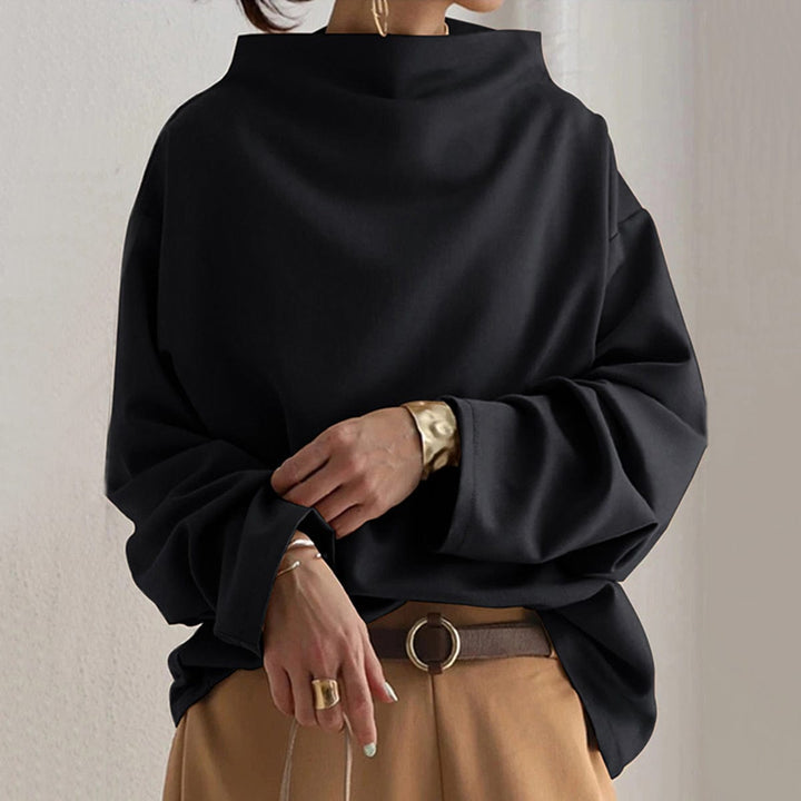 EVELORA | High Neck Cozy Top