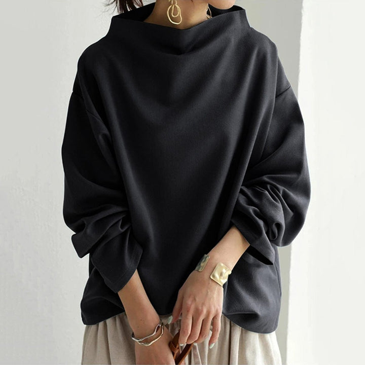 EVELORA | High Neck Cozy Top