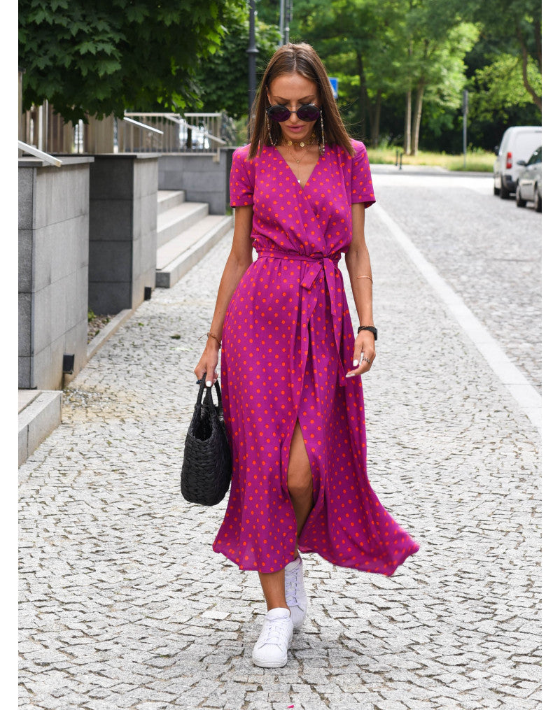 Rania | Floral Wrap Midi Dress