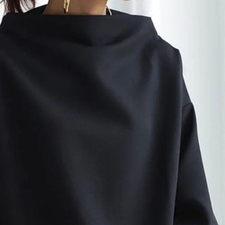 EVELORA | High Neck Cozy Top