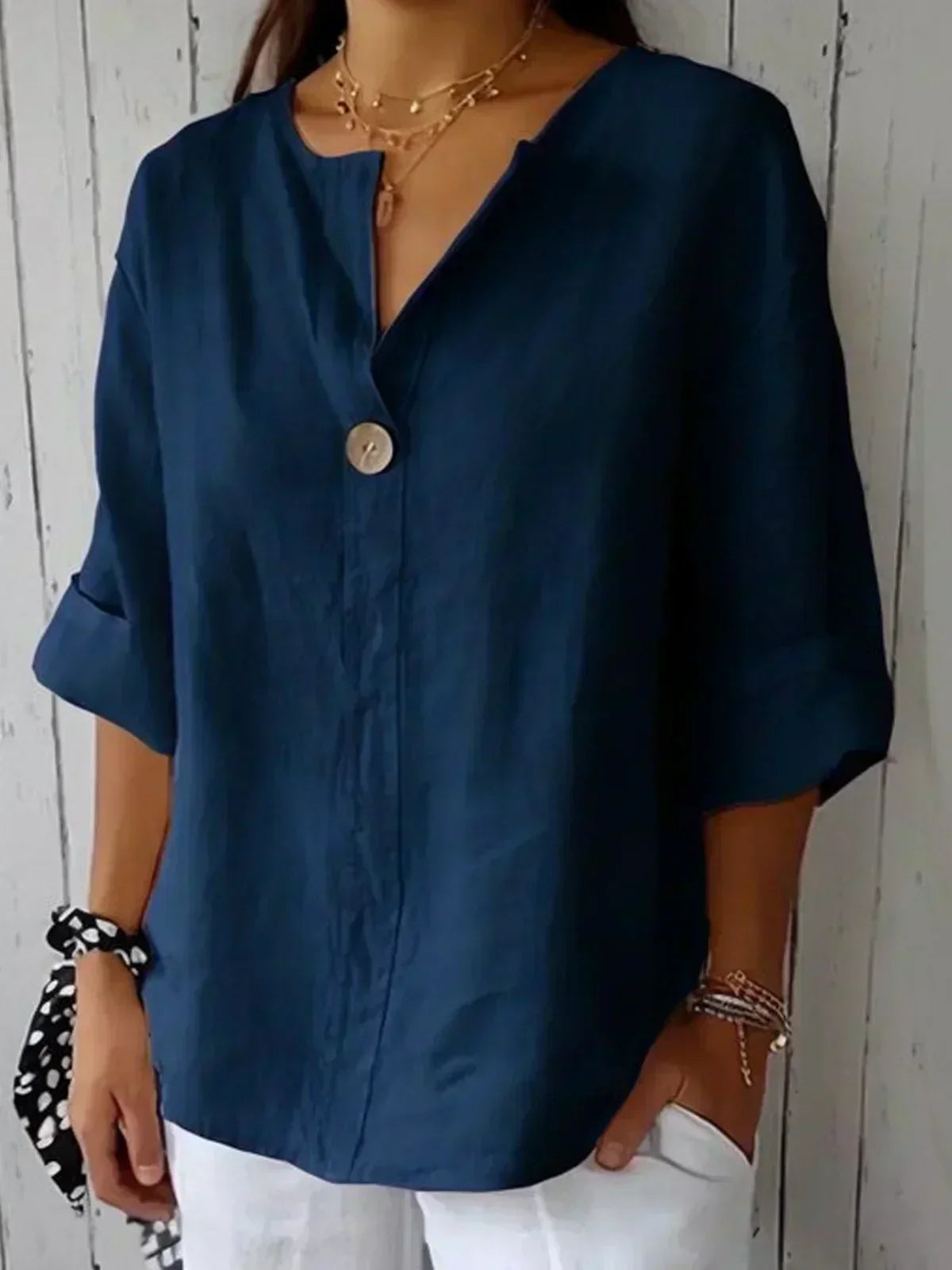 Aubri | Relaxed V-neck Blouse