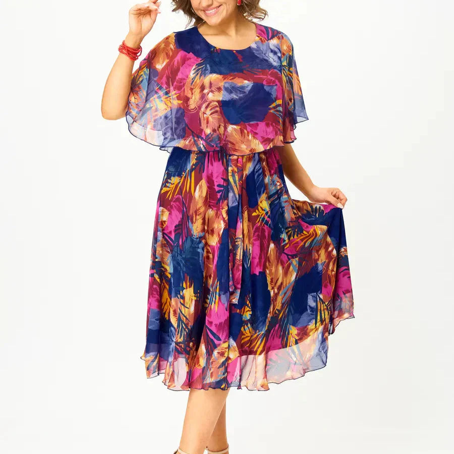 CAELIA | Flowing Plus-Size Dress with Effortless Elegance