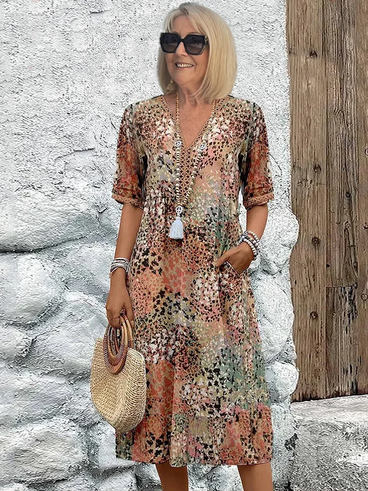 LYRA | Romantic Floral Midi Dress