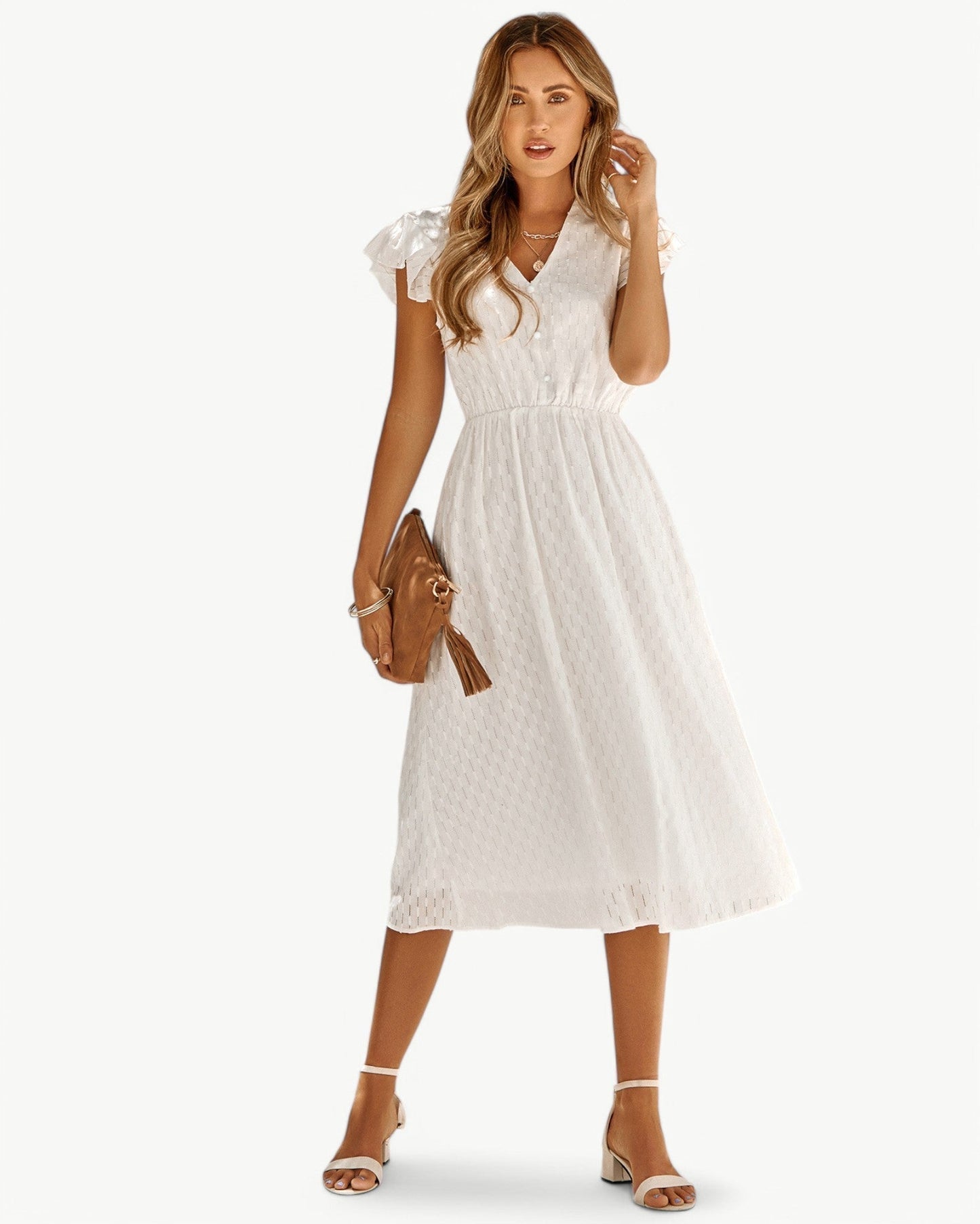 Orly｜V-neck Midi Dress