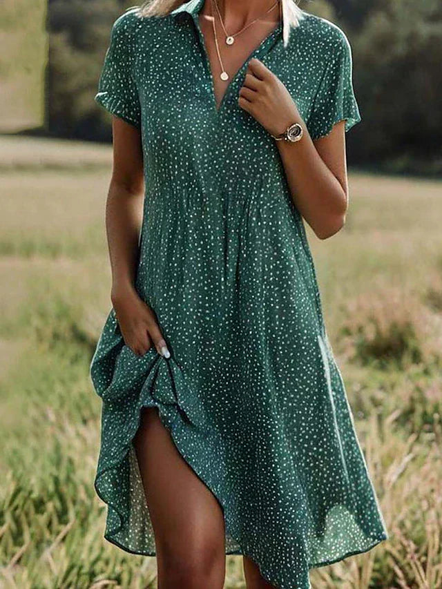 ELARA | Effortless Midi Shirt Dress